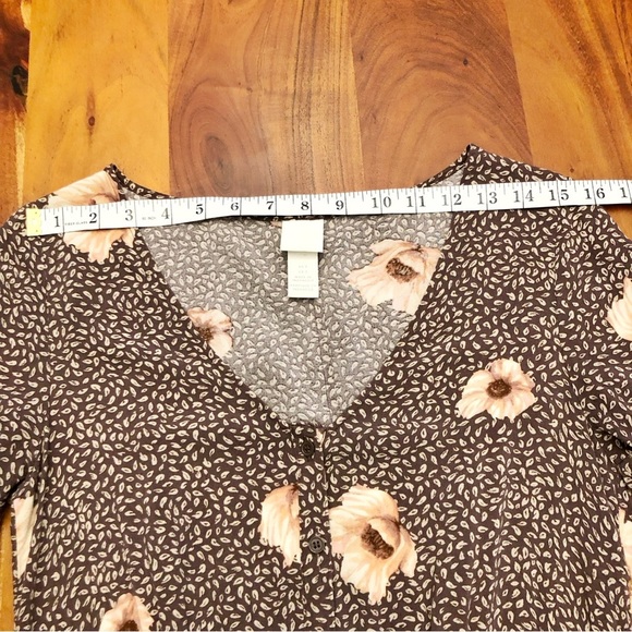 H&M Boho Feminine Cottagecore Tan Earthy Button Down Summer Festival Maxi Dress. - Picture 9 of 13